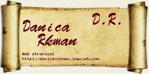 Danica Rkman vizit kartica